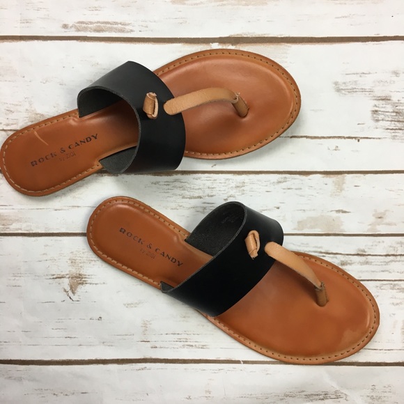 rock candy black sandals